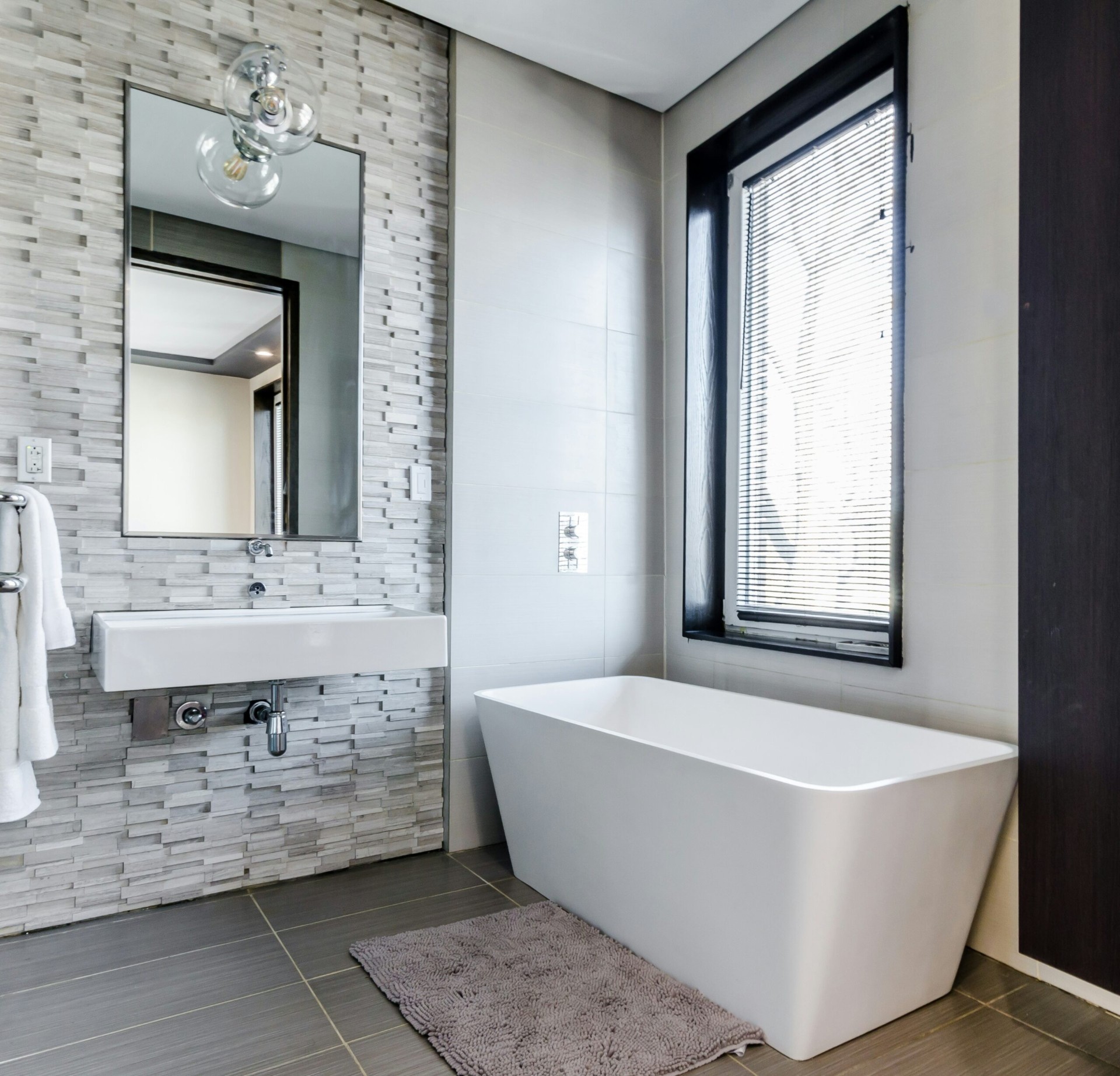 Modern bathroom finish